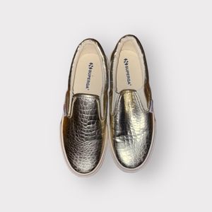 Superga Gold Loafers Shoe Size 8